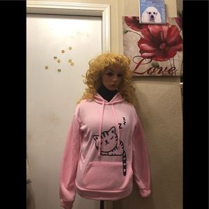 New Sexy Pink “ Cat” Chic Hoodie
